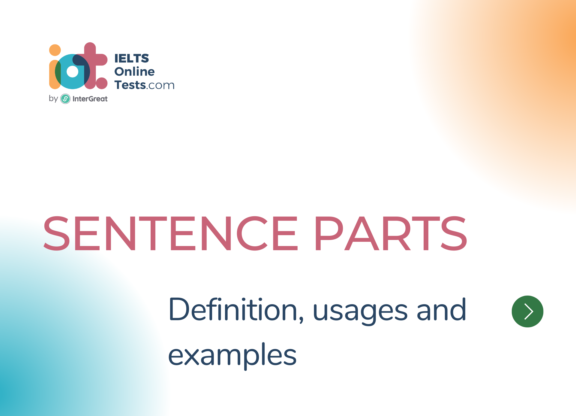 Sentence Parts In English Grammar Ielts Online Tests 
